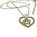 Embolden Jewelry Dog Mom Gift | Necklace for Pet Lovers | Gold Plated Cubic Zirconia - CZ Heart | Dog Paw Pendant