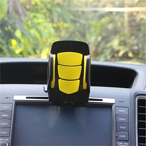 Comfkey Mobile Cell Phones Holder - Car Mount Universal Windshield Dashboard + Air Vent + CD Slot Mount Cradle for iPhone 7 7Plus 6 6Plus 5S 5 5C Samsung Smartphones(Yellow)