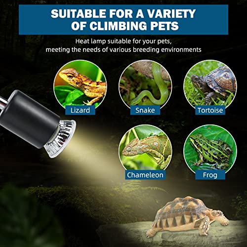 BINANO Heat Lamp for Reptiles Turtle with 25W/50W UVB UVA Bulb with