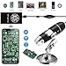 Jiusion WiFi USB Digital Handheld Microscope, 40 to 1000x Wireless Magnification Endoscope 8 LED Mini Camera with Phone Suction, Metal Stand and Case, Compatible with iPhone iPad Mac Window Android
