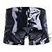 YiZYiF Mens Wetlook Faux Leather Lace up Shorts Pants Jockstrap Underwear, XX-Large(waistline 35.0 inches/88cm), Black