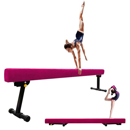 8FT Adjustable&Foldable Gymnastics Balance Beam,Home Gym Equipment,Easy ...