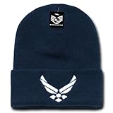 Rapiddominance Air Force Wing Military Long Beanie, Navy