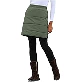 Womens Quilted Winter Skirts Warm Insulated Skirts Fleece Lined Snow Puffer Sport Skorts for Hiking Running Outdoor