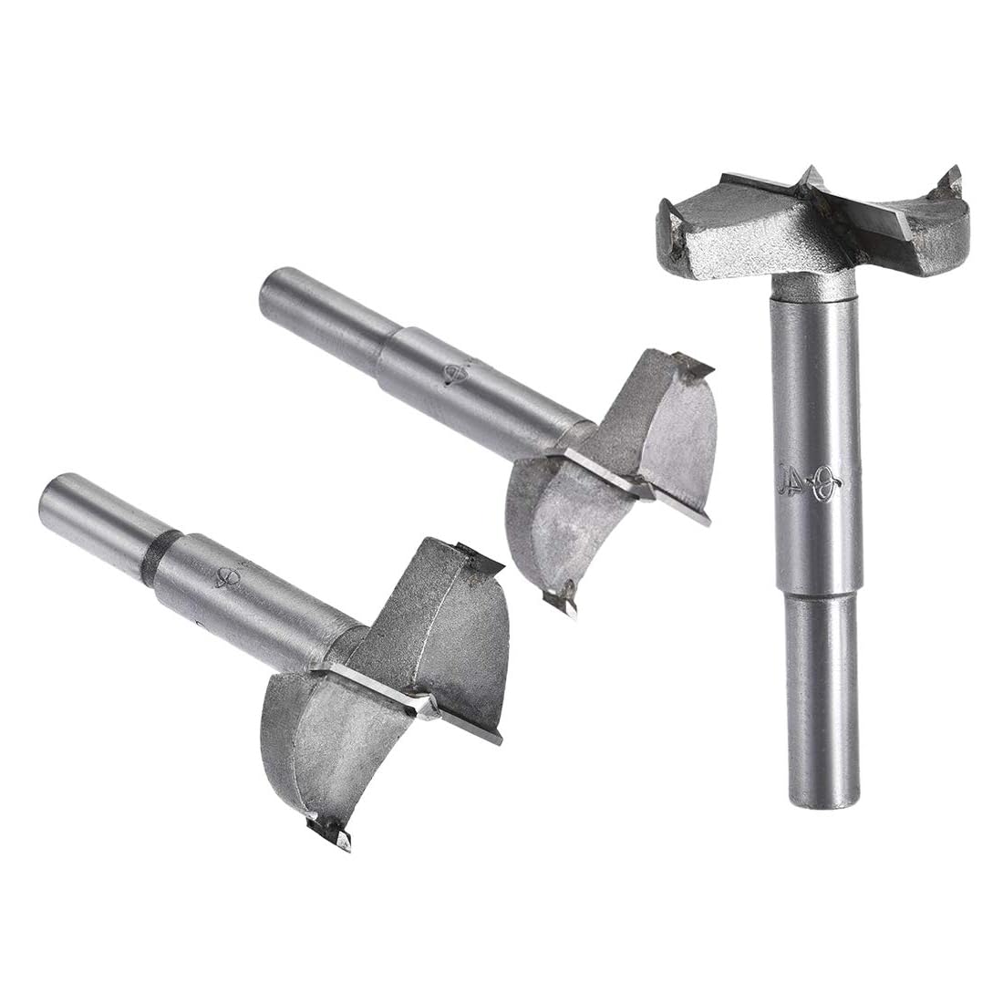 MACHSWON 3 PCS Forstner Drill Bits Tungsten Carbide Wood Hole Saw Opener Drill Bit 40mm+42mm+45mm Woodworking Drilling Boring Bit Cutter