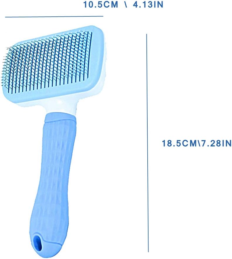FymuSing Self Cleaning Pet Brush for Dog and Cat, Grooming Brush with Long and Soft Hair : Pet Supplies