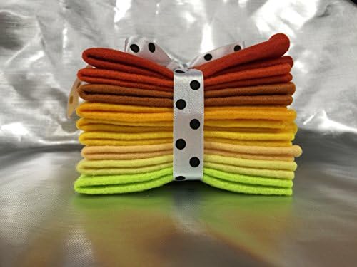 Mixed Felt * Coloured Themes (10 Sheets Per Pack) Sheet Size 11cm x 22 cm (Yellows)
