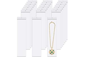 BORNFEEL 3 x 12" Long Jewelry Bags Clear 100pcs Clear Necklace Bags with Hang Hole Poly Zip Seal Storage Bags for Packaging Shipping Incense 2 Mil (4 Sizes to Choose from)