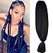 48 inch Braiding Hair kanekalon Crochet Braids Synthetic Hair Extensions x-pression Jumbo Braid Hair 57G (48 inch, 1B)