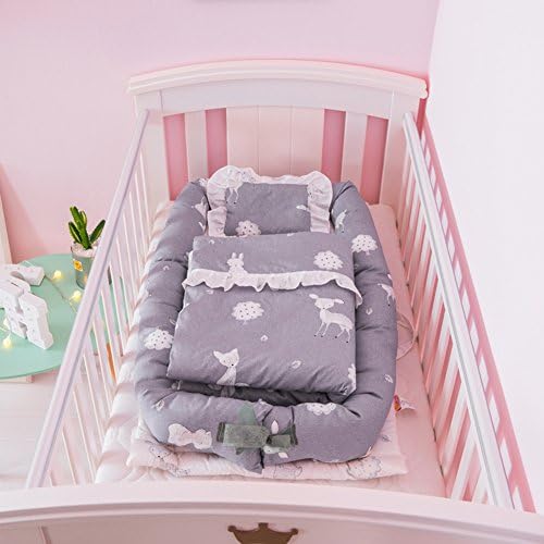 Portable Toddler Lounger by MEL TOY- Perfect for Co-Sleeping, Cuddling, Toddler Nest, Portable Toddler Bed &amp; Crib to Bed Transition - Breathable, Hypoallergenic, Non-Toxic, for 0-24 Months