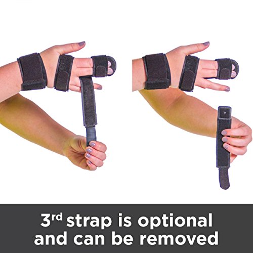 BraceAbility Hand Splint & Two Finger Immobilizer Buddy Splint to