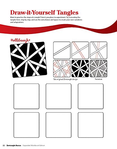 Zentangle Basics, Expanded Workbook Edition: A Creative Art Form Where All You Need is Paper, Pencil, Pen (Design Originals) 25 Original Tangles, Beginner-Friendly Practice Exercises, Techniques