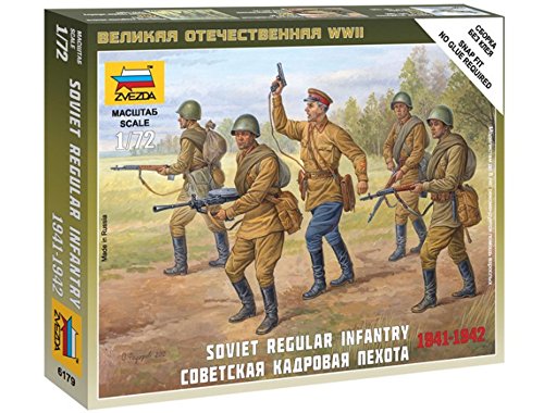 Zvezda Models Soviet Regular Infantry Building Kit (1939-42), Scale 1/72