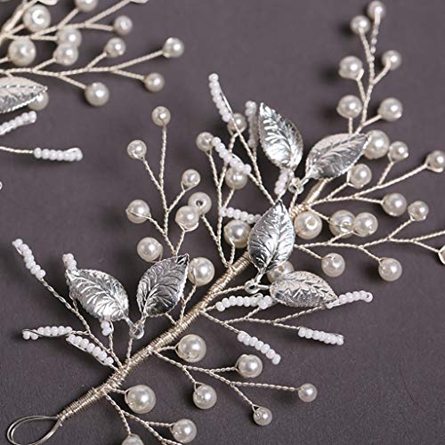 image for MIS1950s White Rhinestone Wedding Hair Clip - Bridal Comb Barrette Han