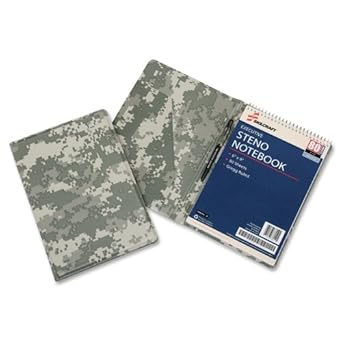 steno notebook holder skilcraft pad vinyl sheet leathergrain camouflage recycled capacity each inside flash sorry player