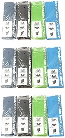 Book Cover for School Textbooks 12 pack, Standard Stretchable Cloth Protector