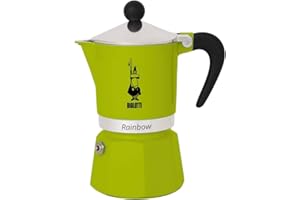 Bialetti Rainbow 1-Cup Aluminum Stovetop Espresso Maker, Green, 4971