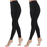 MANZI Footless Tights for Women Dance Tights 40 Denier Semi Opaque Pantyhose 2 Pairs