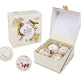 Fandian Pack of 4 Bath Bombs Gift Set for Women Girlfriend Birthday, Natural Essential Oil Lush Bath Bombs Organic Luxury Bath Fizzies