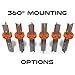Lock Jawz T-360 Electric Fence T-Post Insulator - Orange (Bulk Qty: 250)