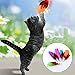 SUMCOO 9 pack Telescopic Wand Kitty Cat Feather Refill And Soft Furry Feather Replacement For Interactive Cat and Kitten Toy Wands.