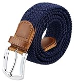 maikun Belts For Men, Canvas Elastic Belt, Dark