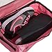 Travel Shoe Bag Value Pack by Baglane - Set of 2 Nylon Shoe Packing Organizers (Pink)