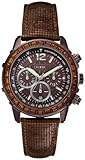 Guess Watch, Women's Chronograph Bronze Tone Textured Leather Strap U0017L4