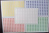 2400 PCS Circle Round Color Coding Dot Labels, Multicolored (Red, Blue, Yellow, Green, White), 0.25