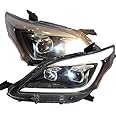 Generic for TOYOTA Innova LED Strip Head Lamps Headlights 2012 to 2015 Year YZ