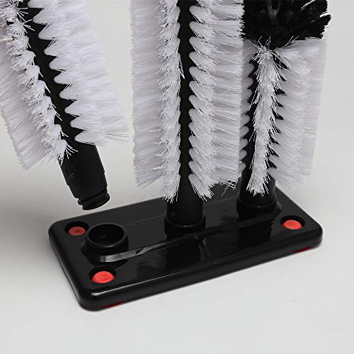 Triple 3 Brush Bar Glass Washer with Suction Base