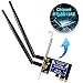 WiFi Card AC1300Mbps Wireless WiFi PCIe Network Adapter Card 5GHz/2.4GHz Dual Band PCI Express Internet Network Card with 2×5dBi High Gain Antenna for Desktop/PC Gaming