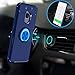 Elegant Choise Galaxy S9 Case, Hybrid Slim Ring Holder Shockproof Kickstand Soft Protective Case Fit Magnetic Car Mount for Samsung Galaxy S9 (Blue)