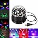 Disco Light, GLISTENY Mini Stage Lights Magic Party Lamp Sound Activated Colorful Rotating Ball Crystal 48LED For Wedding Show KTV Bar DJ Ballroom Home Club Pub