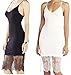 Moxeay Womens Lace Trim Long Tank Slip Top Camisole Dress