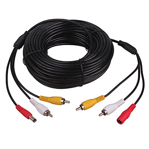 image for DC Power RCA Audio Video AV 3 in 1 Extension Cable Cord for CCTV Secur