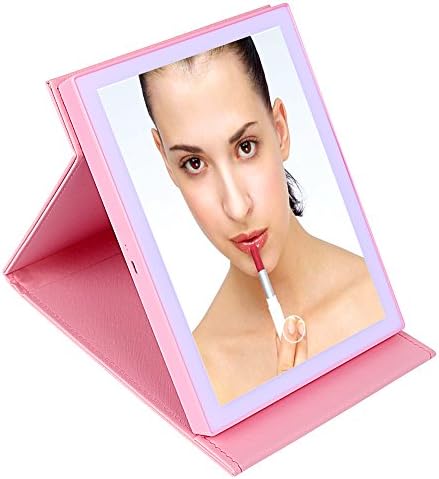 Portable LED makeup mirror with lights Dimmable Vanity mirror Folding Cosmetic Travel mirror
