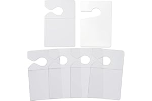 PUSNMI Clear Parking Permit Holder, Car Vertical Parking Lot Pass Rear View Mirror Hanger Vehicle Parking Pass Hang Tag Holder for Car Passes, Permits - 5PCS+1PCS Hang Tag