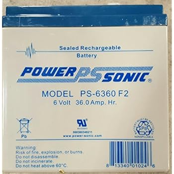Amazon.com Power - Sonic PS -6360F2 6V 36.0 Ah F2 Terminals 