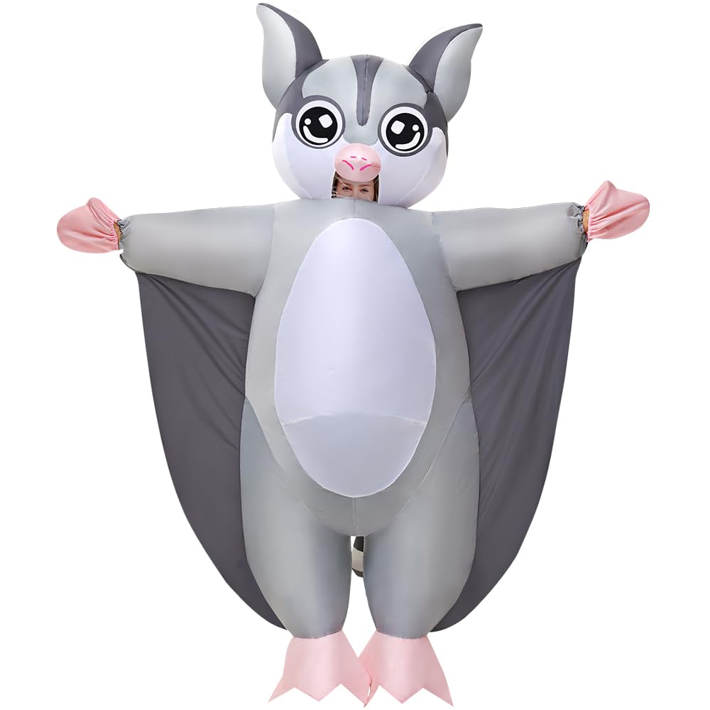 Photo 1 of KOOY Inflatable Costume Adult Flying squirrel Costume For Halloween Party Cosplay Funny Halloween Inflatable Costumes For Men Women, Blow Up Costume For Adults