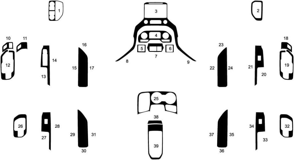 Rvinyl Rdash Dash Kit Decal Trim for GMC Sierra 2019-2020 (1500) - Camouflage (Back Country)