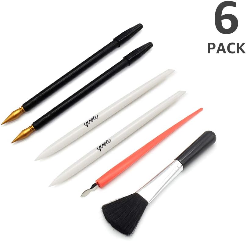 Scratch Art Tools, 6 PCS Painting Drawing Arts Tools Set, Small Scraper, Stylus Sticks, Scratch Pen, Black Brush