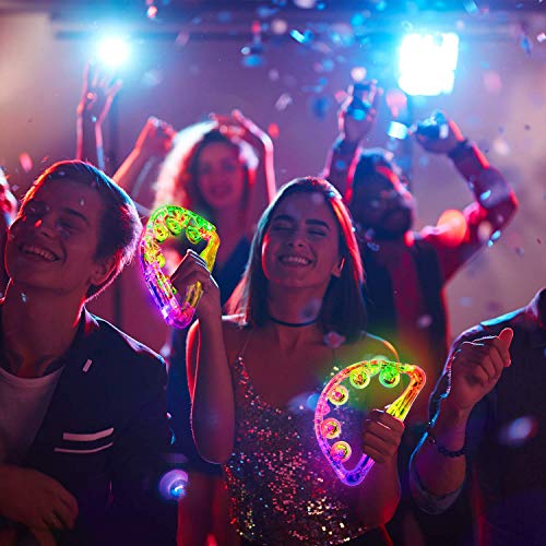 Aywewii LED Tambourine, Light Up Toys Handheld Musical Flashing