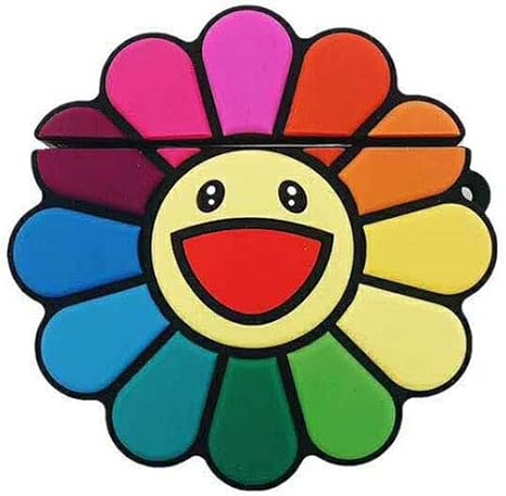 Colorful Sun Rainbow Flower Airpod Case Lovely Theme Airpod Accessories Keychain Portable Protective Silicone Skin Cover Amazon Co Uk Hi Fi Speakers