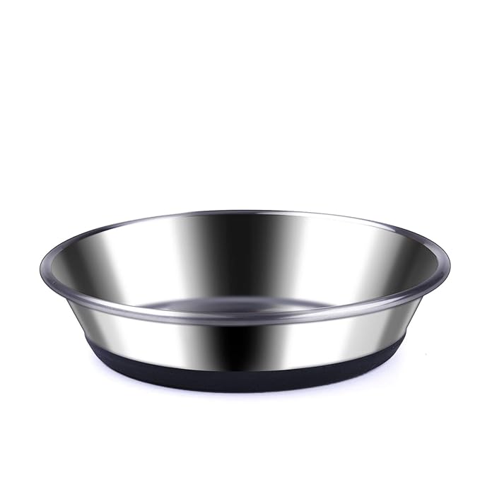 SUPER DESIGN SuperDesign Stainless Steel Cat Bowl Shallow Heavy Duty