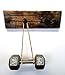 Rustic Distressed Coat and Hat Rack | 17 Inch Solid Wood Wall Mounted Rack with 4 Reclaimed Railroad Spike Hook Hangers