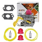 C1U-W18 Carburetor W/ Fuel Filter Line Gasket for Poulan Craftman Weed Eater Featherlite SST25 FL20 FL20C FL23 FL26 FX26S FX26SC MX550 MX557 P1500 P2500 P3500 SST25C String Gas Trimmer 530071752 53007