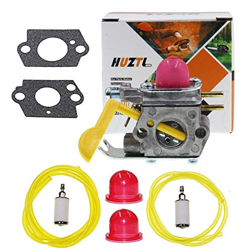 C1U-W18 Carburetor W/ Fuel Filter Line Gasket for Poulan Craftman Weed Eater Featherlite SST25 FL20 FL20C FL23 FL26 FX26S FX26SC MX550 MX557 P1500 P2500 P3500 SST25C String Gas Trimmer 530071752 53007