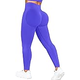 Ieumaz Crossover Scrunch Butt Lifting Leggings for Women V-Shape Low Mid Waist Seamless Leggings Gym Workout Yoga Pants