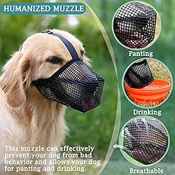 Dog Muzzle, Soft Mesh Covered Muzzles for Small